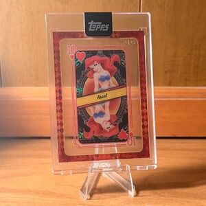 2025 Topps Disney Mint - ARIEL - Encased 10 Of  Hearts /125 Playing Card